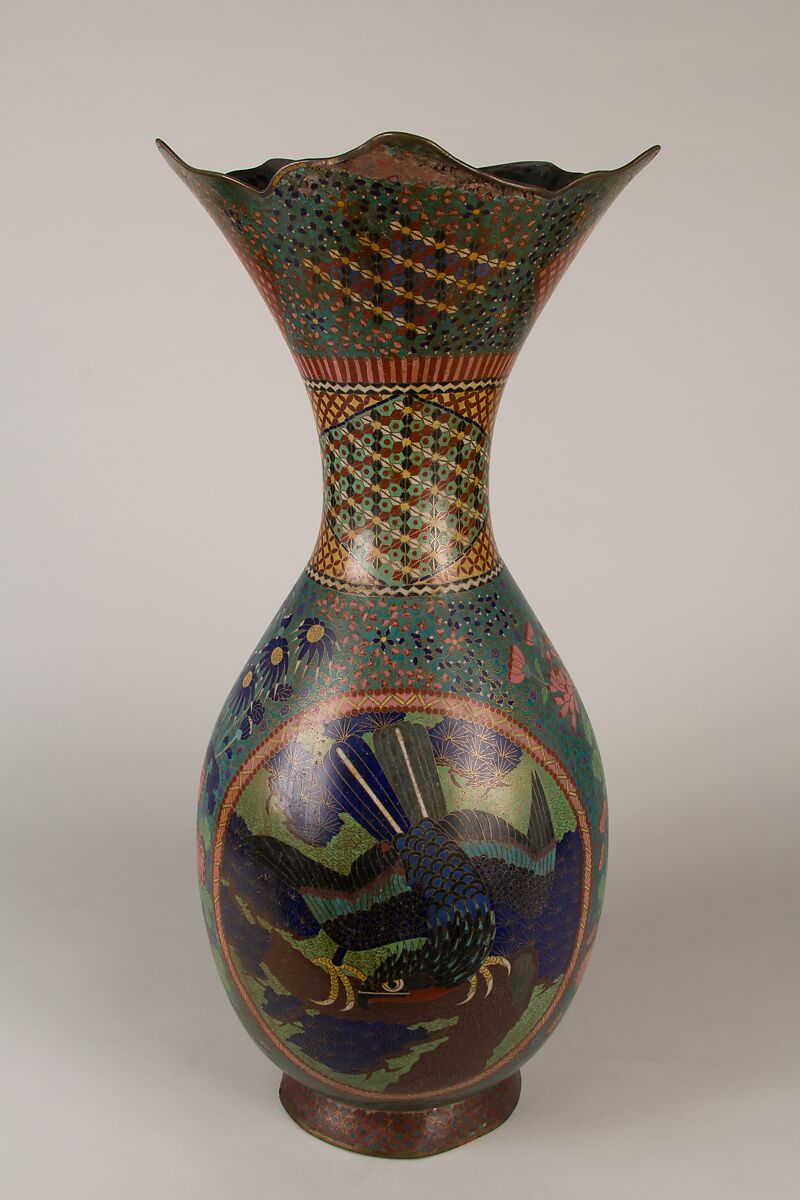 Vase, Cloisonné enamel, Japan 