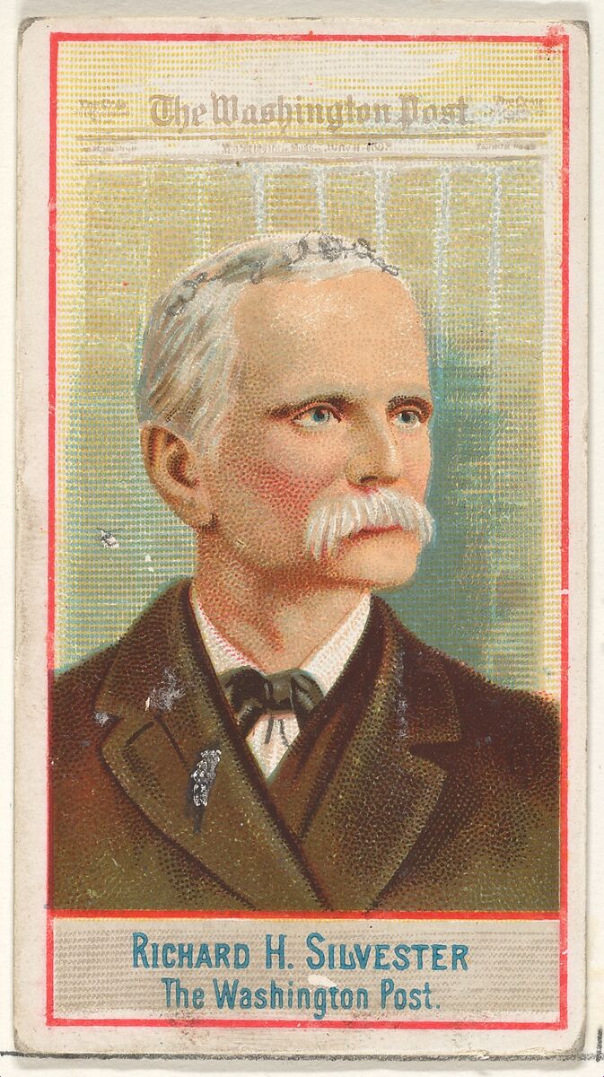 Richard H. Silvester, The Washington Post, from the American Editors series (N1) for Allen & Ginter Cigarettes Brands, Issued by Allen &amp; Ginter (American, Richmond, Virginia), Commercial color lithograph 