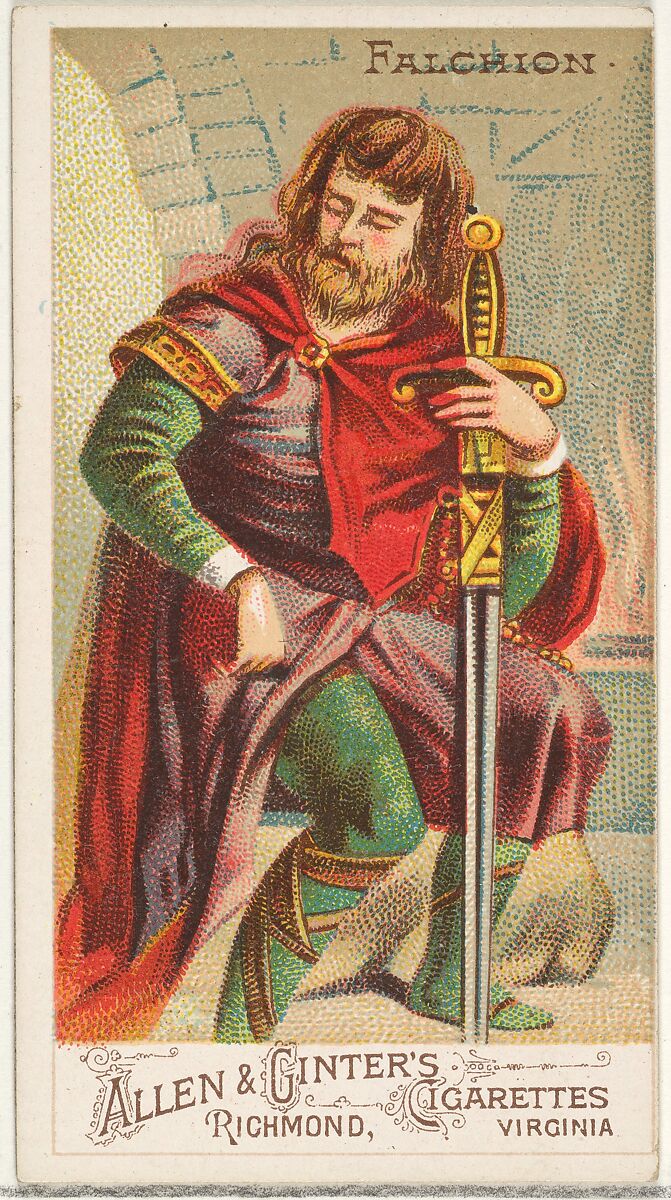 Falchion, from the Arms of All Nations series (N3) for Allen & Ginter Cigarettes Brands, Issued by Allen &amp; Ginter (American, Richmond, Virginia), Commercial color lithograph 