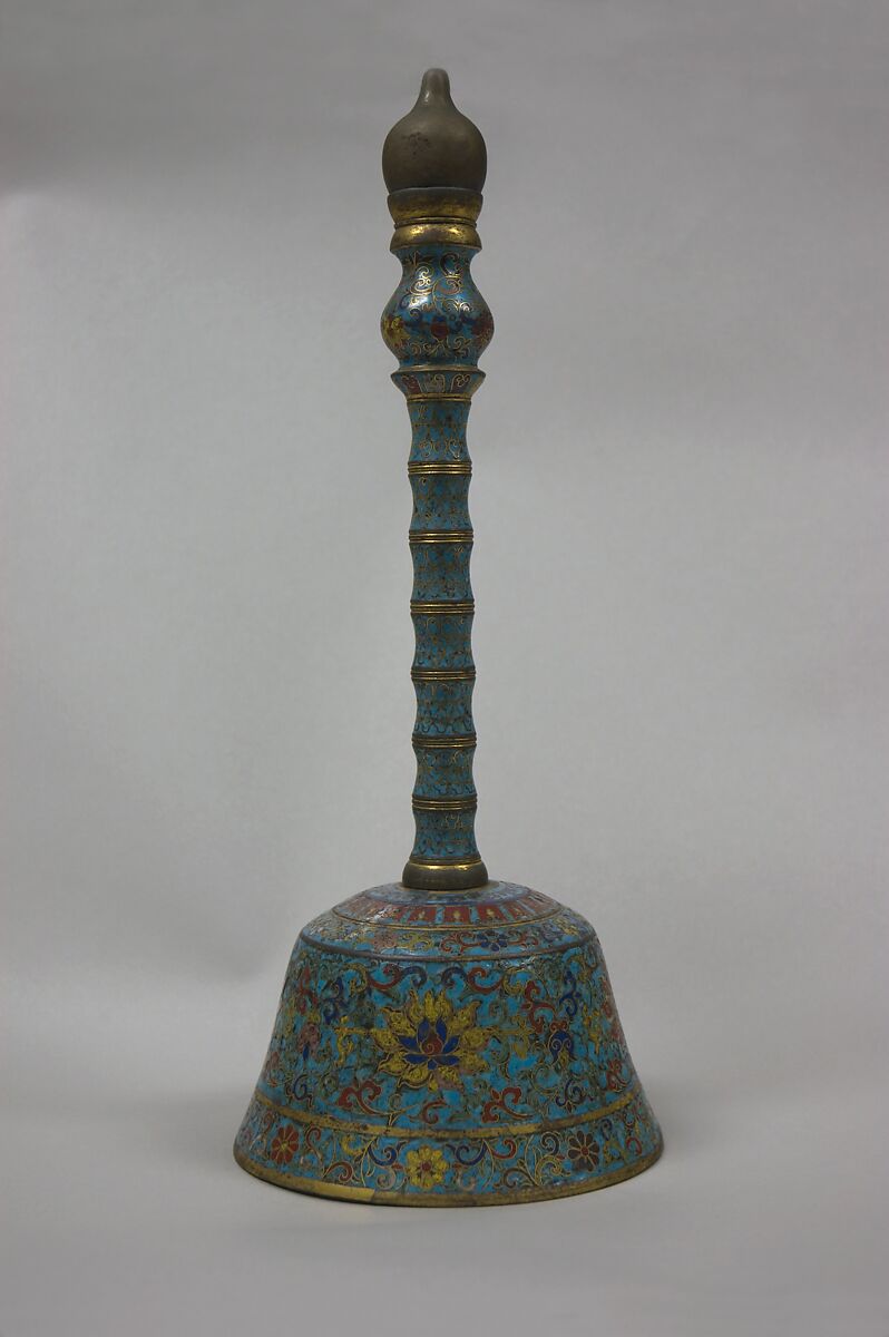 Conical Bell, Cloisonné enamel on copper, China 