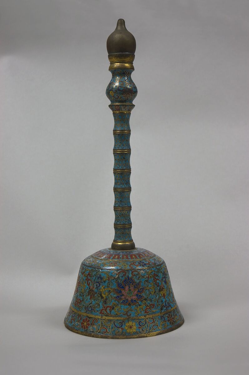 Conical Bell, Cloisonné enamel on copper, China