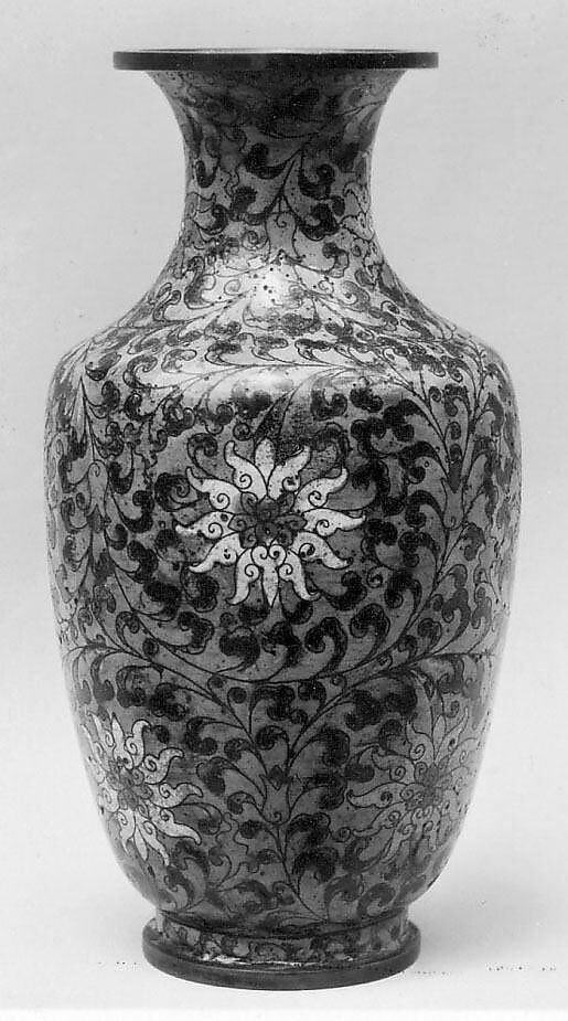 Vase, Cloisonné enamel on copper, China 