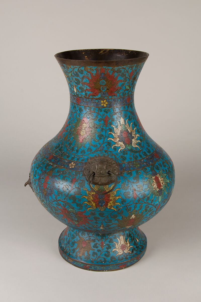 Vase, Cloisonné enamel on copper, China