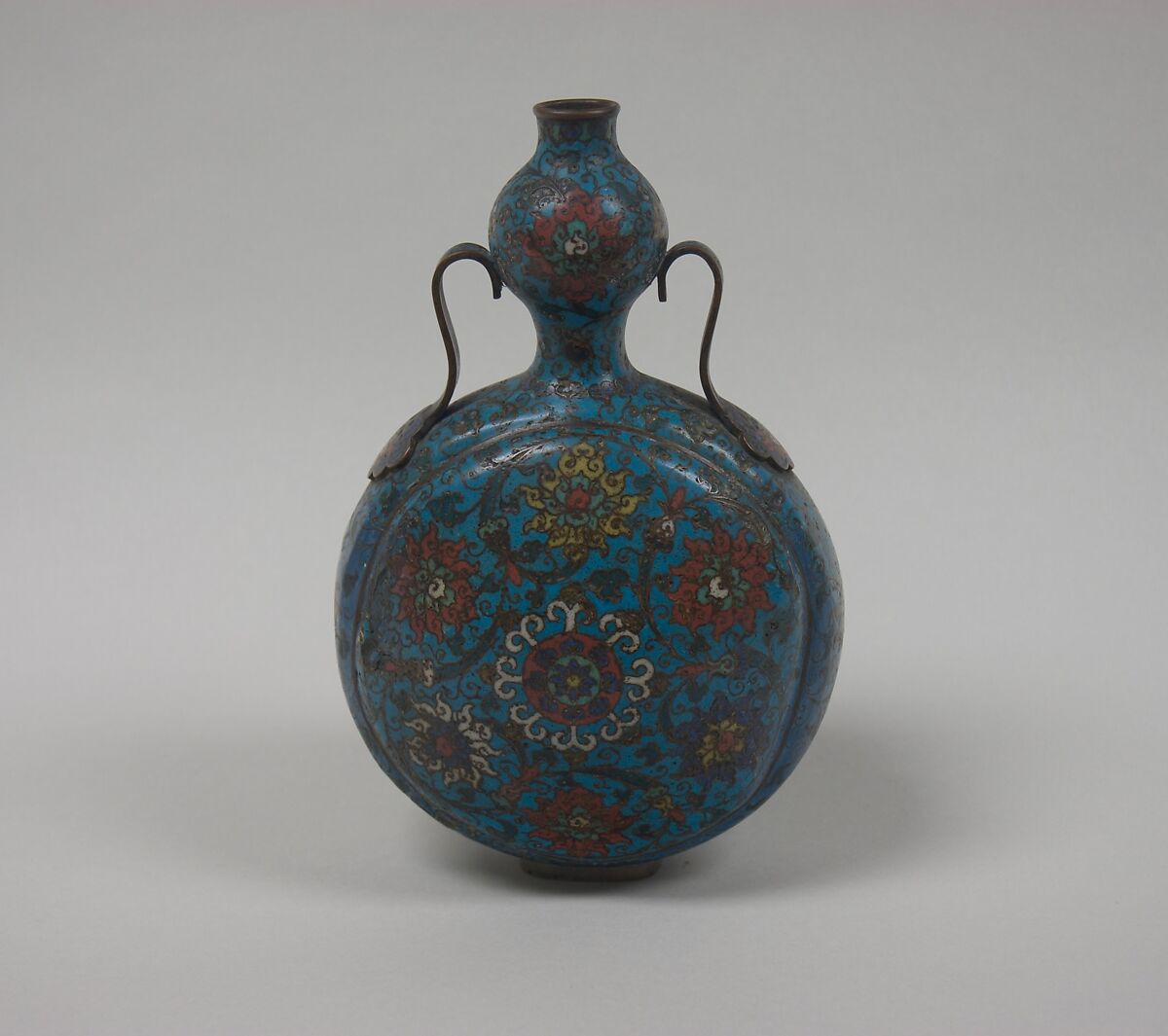 Pilgrim Bottle, Cloisonne enamel on gilt copper, China