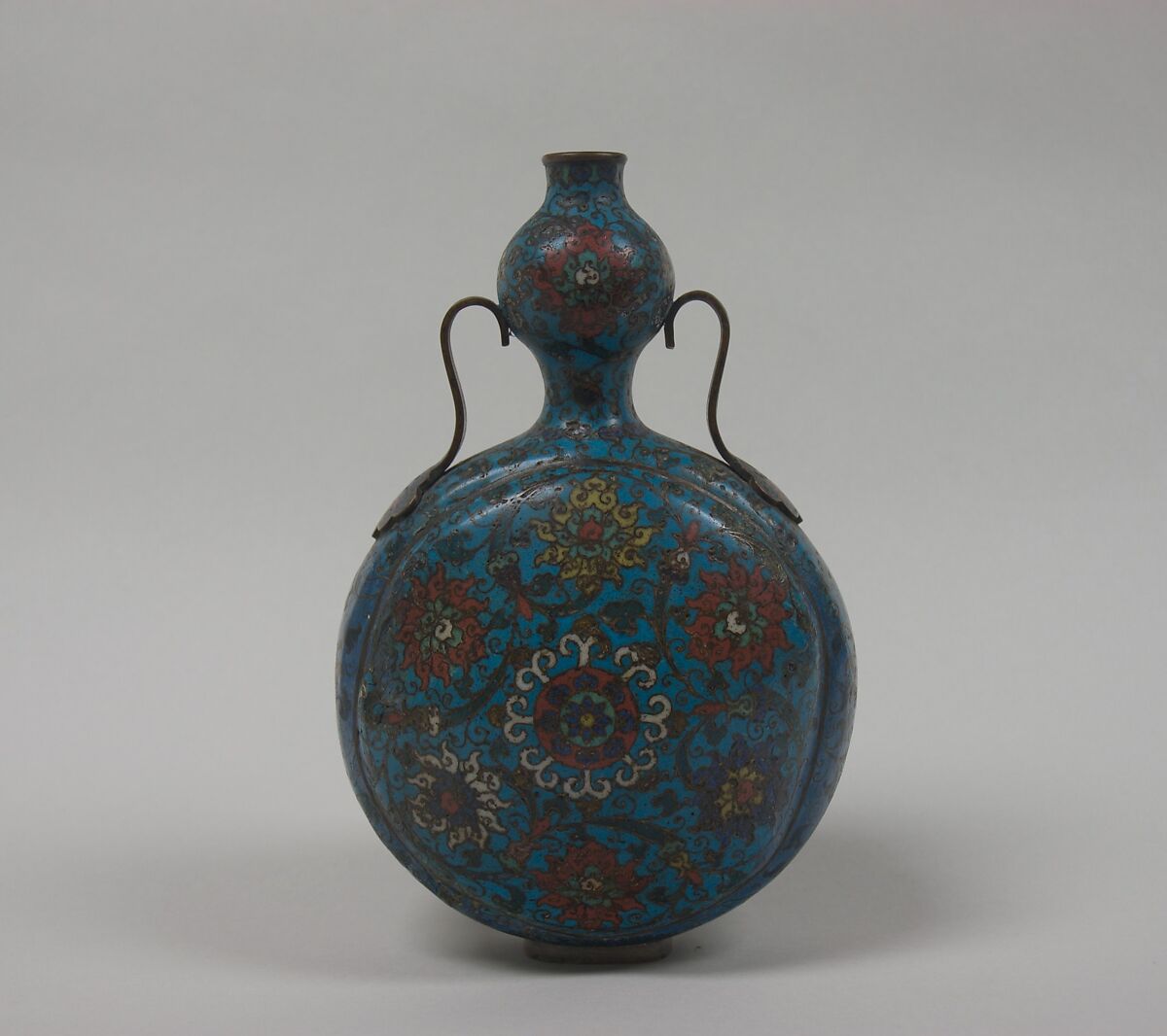 Pilgrim Bottle, Cloisonne enamel on gilt copper, China