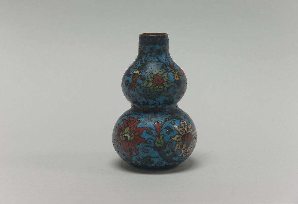 Gourd-Shaped Vase, Cloisonné enamel, China