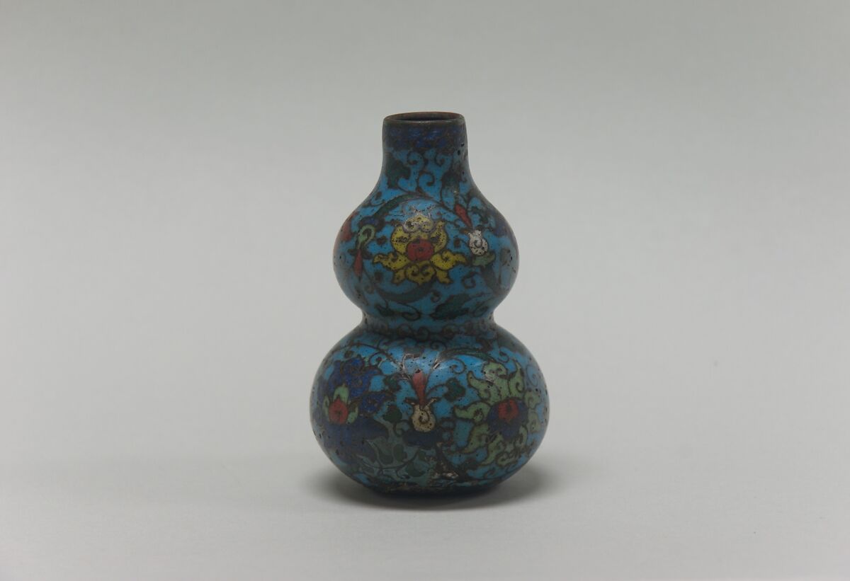 Gourd-Shaped Vase, Cloisonné enamel, China