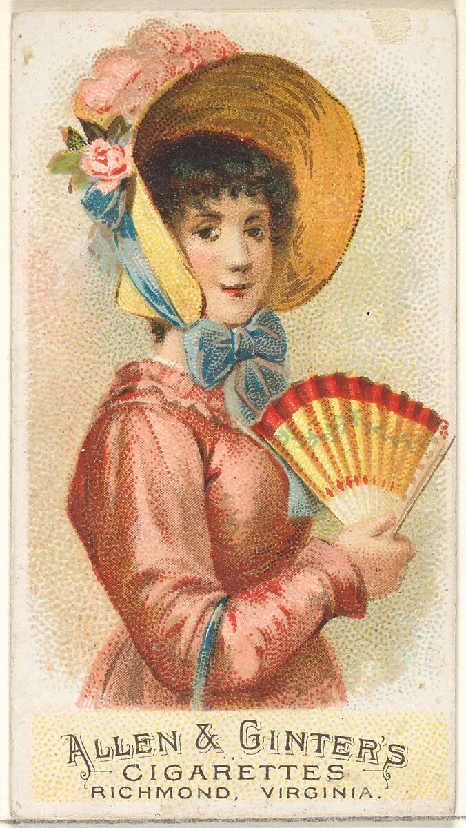 Plate 2, from the Fans of the Period series (N7) for Allen & Ginter Cigarettes Brands, Issued by Allen &amp; Ginter (American, Richmond, Virginia), Commercial color lithograph 