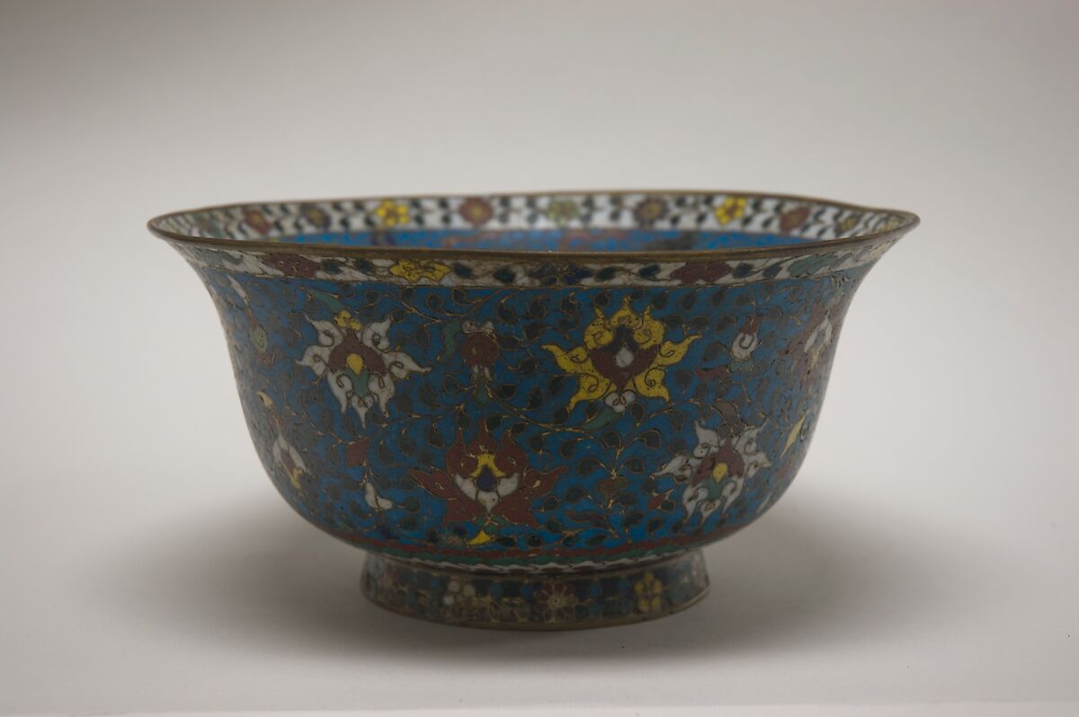 Bowl, Cloisonné enamel on gilt copper, China