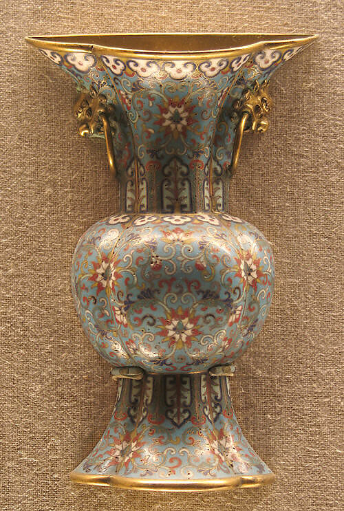 Wall Vase, Cloisonné enamel, China 