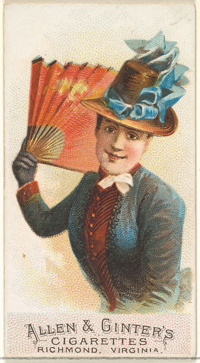 Plate 3, from the Fans of the Period series (N7) for Allen & Ginter Cigarettes Brands, Issued by Allen &amp; Ginter (American, Richmond, Virginia), Commercial color lithograph 