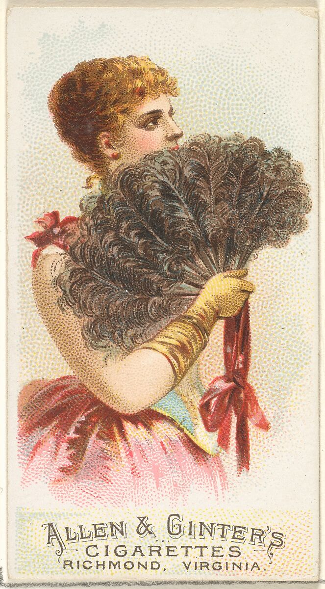 Plate 6, from the Fans of the Period series (N7) for Allen & Ginter Cigarettes Brands, Issued by Allen &amp; Ginter (American, Richmond, Virginia), Commercial color lithograph 