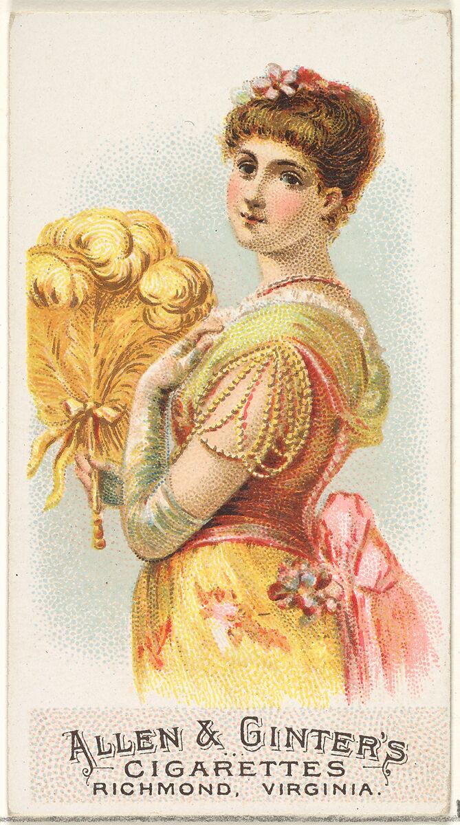 Plate 8, from the Fans of the Period series (N7) for Allen & Ginter Cigarettes Brands, Issued by Allen &amp; Ginter (American, Richmond, Virginia), Commercial color lithograph 