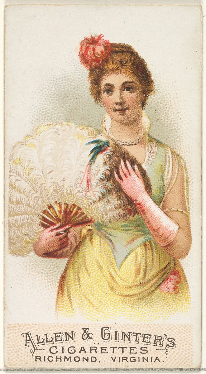 Plate 9, from the Fans of the Period series (N7) for Allen & Ginter Cigarettes Brands, Issued by Allen &amp; Ginter (American, Richmond, Virginia), Commercial color lithograph 