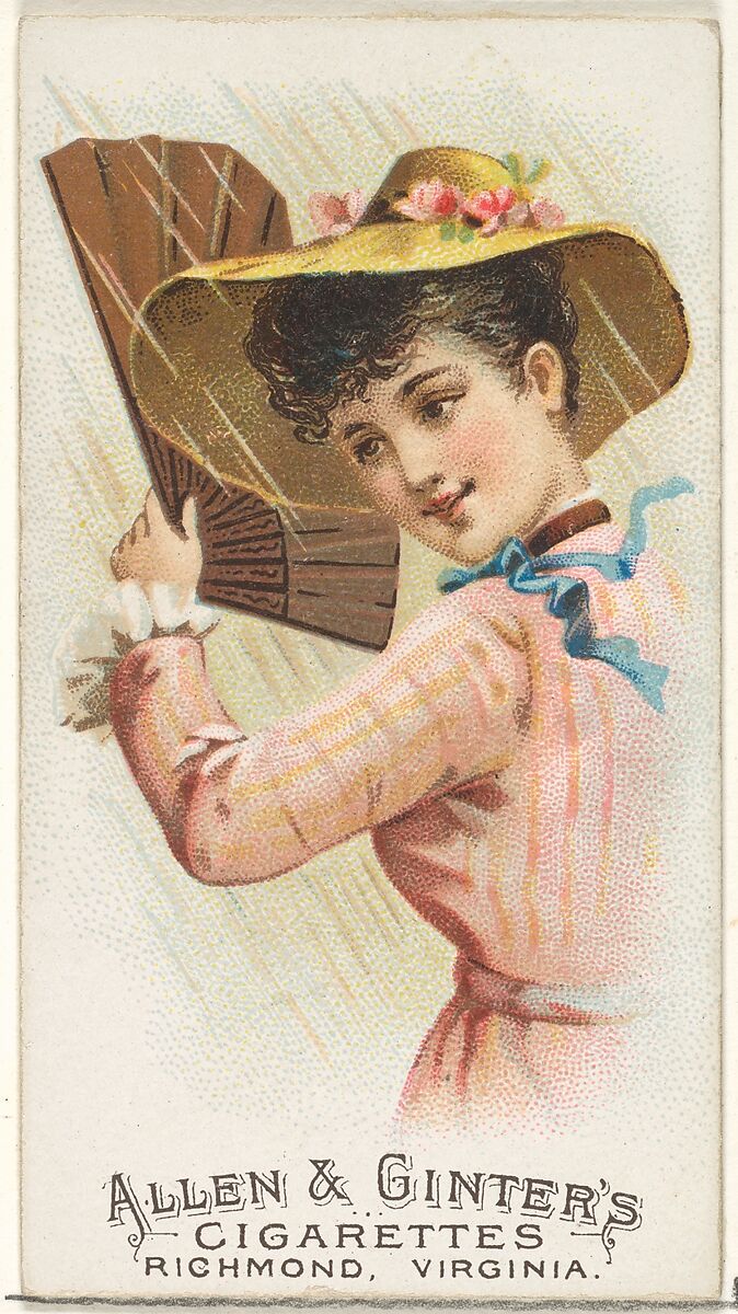 Plate 13, from the Fans of the Period series (N7) for Allen & Ginter Cigarettes Brands, Issued by Allen &amp; Ginter (American, Richmond, Virginia), Commercial color lithograph 