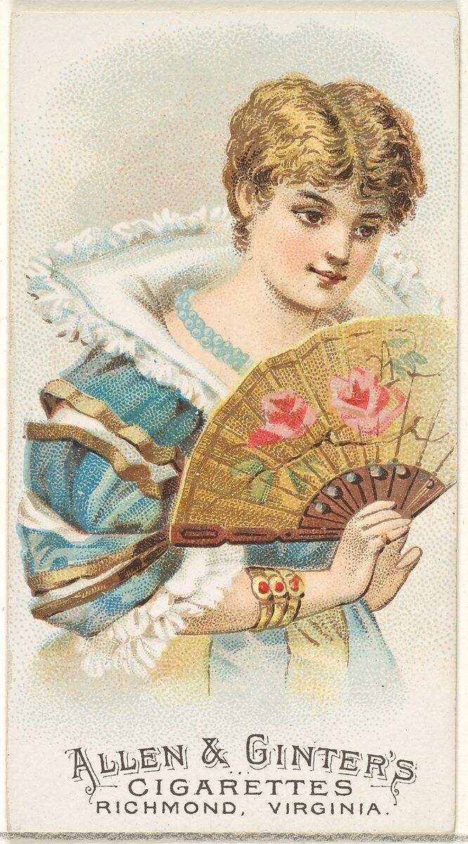 Plate 14, from the Fans of the Period series (N7) for Allen & Ginter Cigarettes Brands, Issued by Allen &amp; Ginter (American, Richmond, Virginia), Commercial color lithograph 