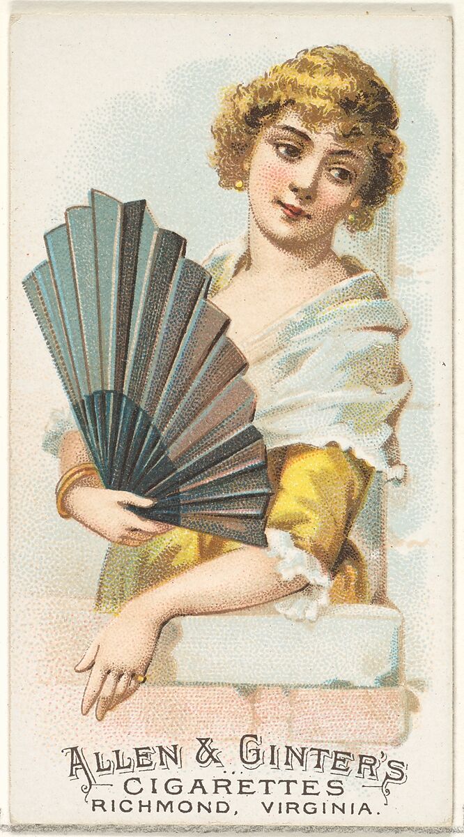 Plate 15, from the Fans of the Period series (N7) for Allen & Ginter Cigarettes Brands, Issued by Allen &amp; Ginter (American, Richmond, Virginia), Commercial color lithograph 