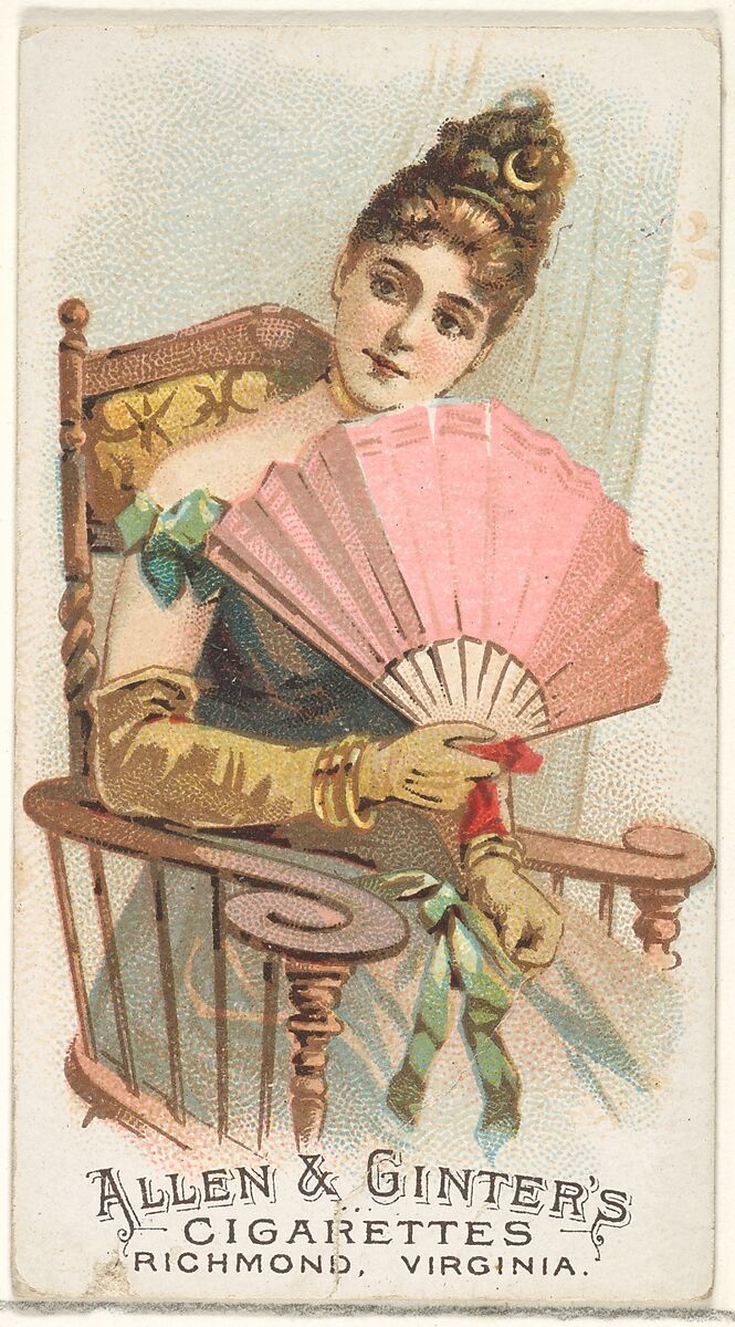 Plate 17, from the Fans of the Period series (N7) for Allen & Ginter Cigarettes Brands, Issued by Allen &amp; Ginter (American, Richmond, Virginia), Commercial color lithograph 