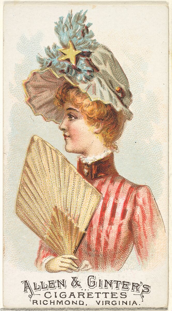 Plate 18, from the Fans of the Period series (N7) for Allen & Ginter Cigarettes Brands, Issued by Allen &amp; Ginter (American, Richmond, Virginia), Commercial color lithograph 