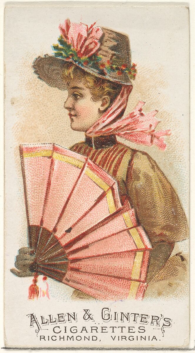 Plate 19, from the Fans of the Period series (N7) for Allen & Ginter Cigarettes Brands, Issued by Allen &amp; Ginter (American, Richmond, Virginia), Commercial color lithograph 