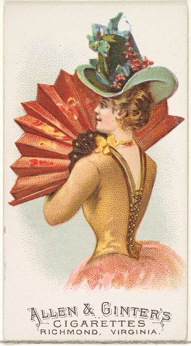 Plate 20, from the Fans of the Period series (N7) for Allen & Ginter Cigarettes Brands, Issued by Allen &amp; Ginter (American, Richmond, Virginia), Commercial color lithograph 