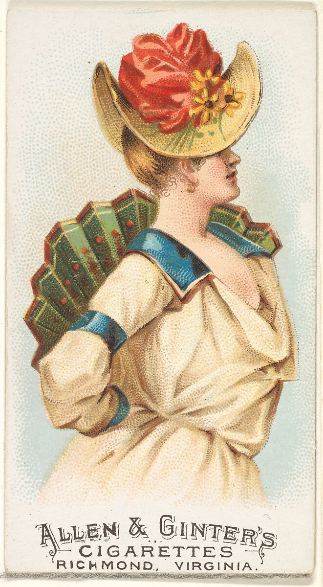 Plate 24, from the Fans of the Period series (N7) for Allen & Ginter Cigarettes Brands, Issued by Allen &amp; Ginter (American, Richmond, Virginia), Commercial color lithograph 