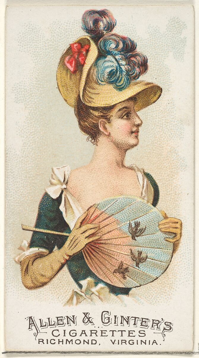 Plate 25, from the Fans of the Period series (N7) for Allen & Ginter Cigarettes Brands, Issued by Allen &amp; Ginter (American, Richmond, Virginia), Commercial color lithograph 
