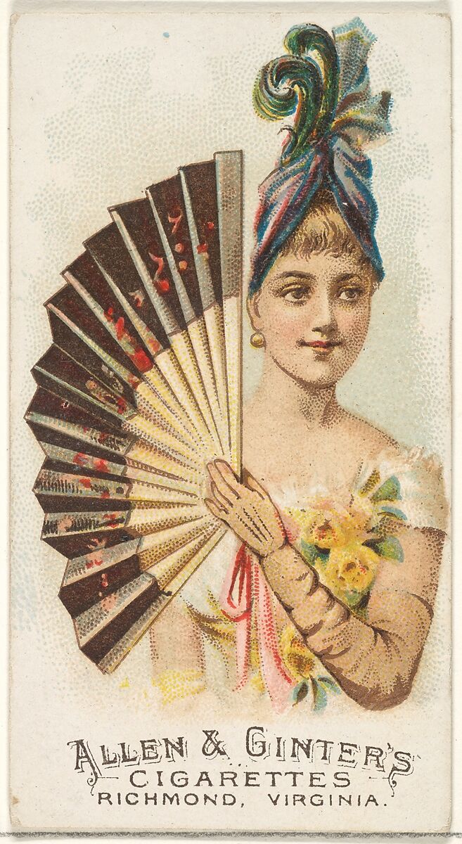 Plate 28, from the Fans of the Period series (N7) for Allen & Ginter Cigarettes Brands, Issued by Allen &amp; Ginter (American, Richmond, Virginia), Commercial color lithograph 