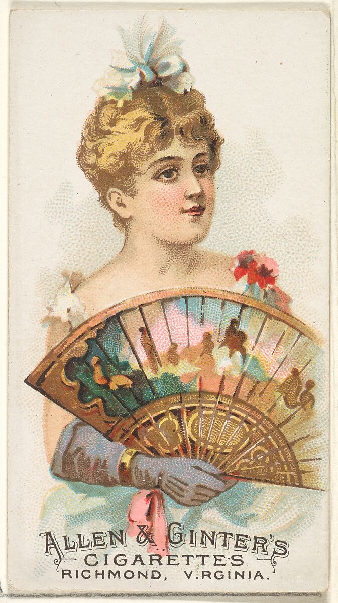 Plate 30, from the Fans of the Period series (N7) for Allen & Ginter Cigarettes Brands, Issued by Allen &amp; Ginter (American, Richmond, Virginia), Commercial color lithograph 