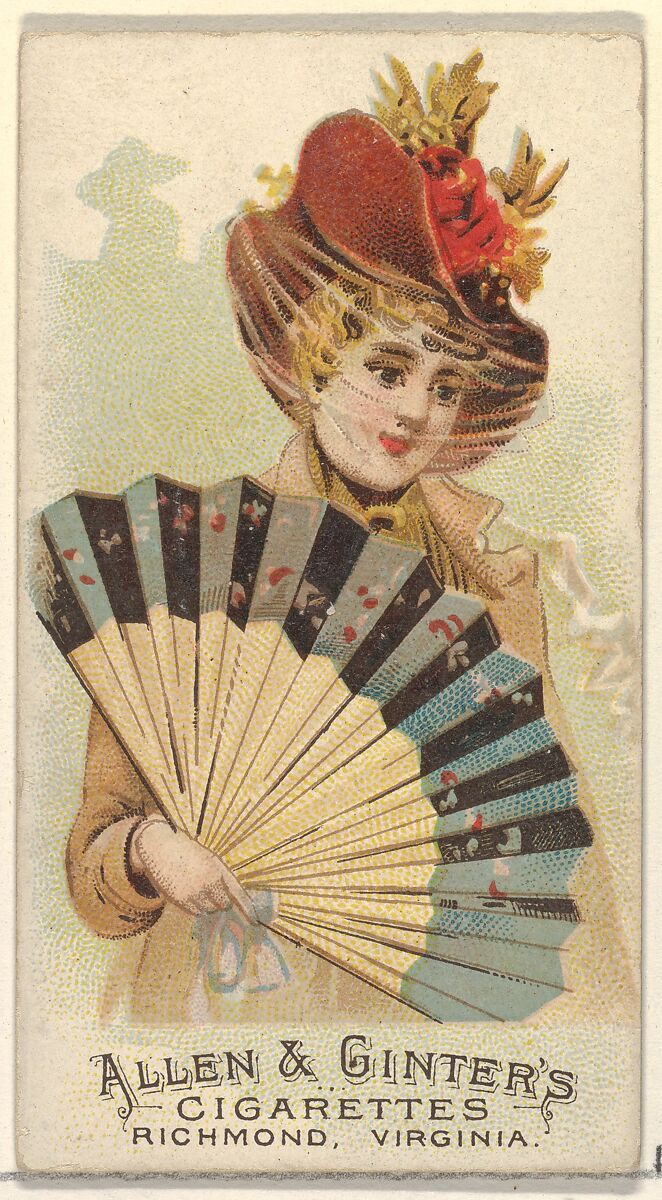 Plate 33, from the Fans of the Period series (N7) for Allen & Ginter Cigarettes Brands, Issued by Allen &amp; Ginter (American, Richmond, Virginia), Commercial color lithograph 