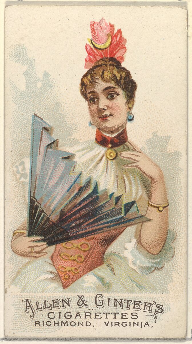 Plate 35, from the Fans of the Period series (N7) for Allen & Ginter Cigarettes Brands, Issued by Allen &amp; Ginter (American, Richmond, Virginia), Commercial color lithograph 