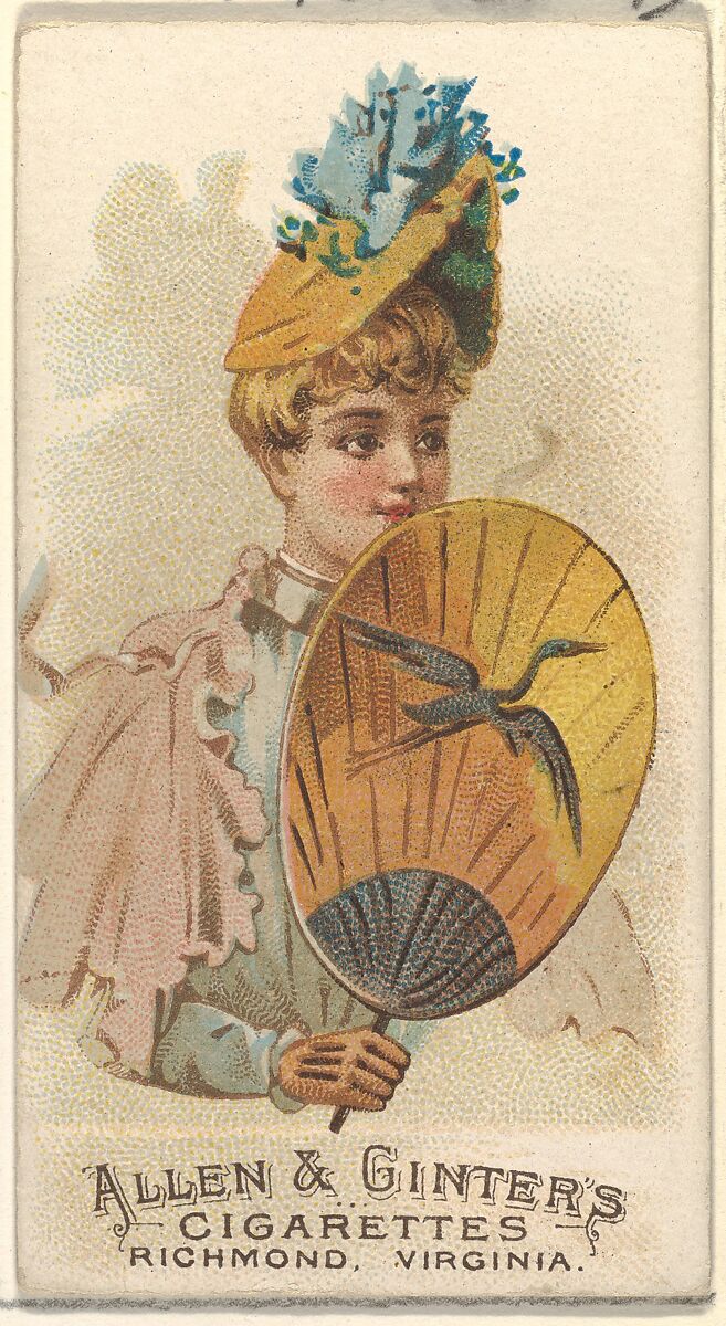 Plate 36, from the Fans of the Period series (N7) for Allen & Ginter Cigarettes Brands, Issued by Allen &amp; Ginter (American, Richmond, Virginia), Commercial color lithograph 