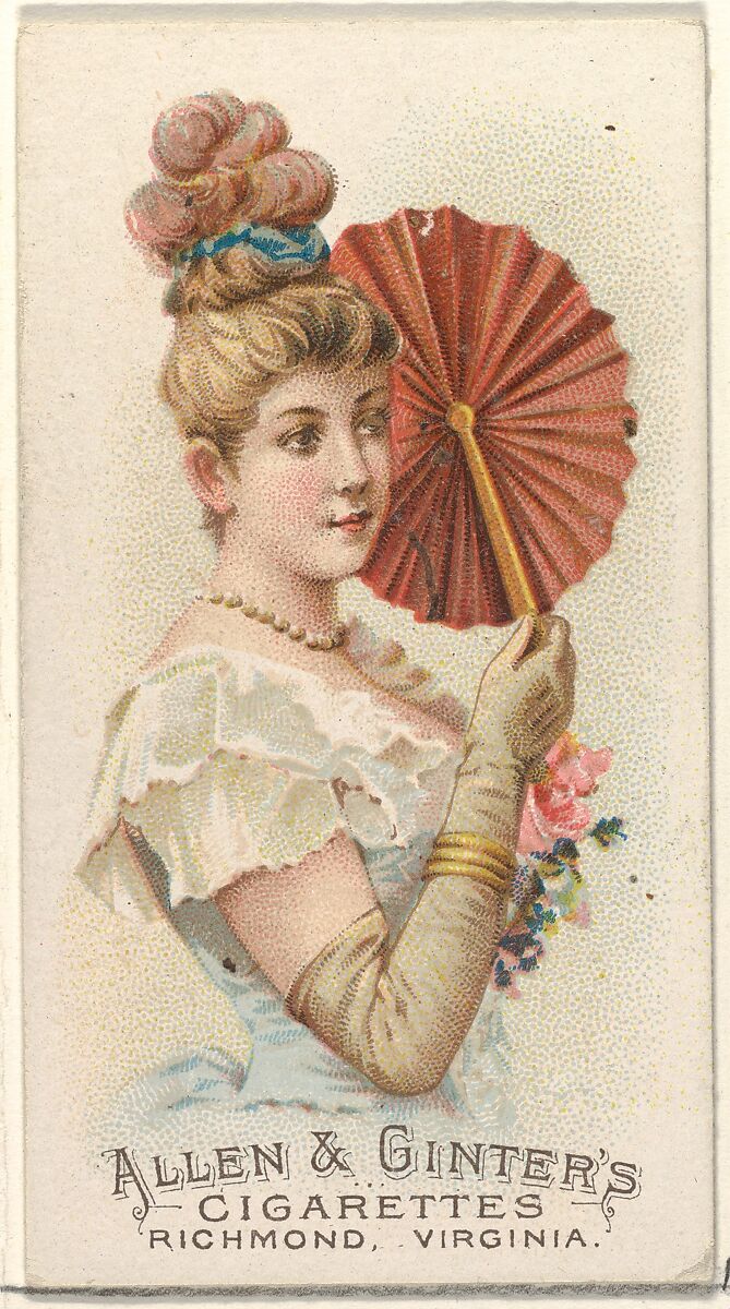 Plate 37, from the Fans of the Period series (N7) for Allen & Ginter Cigarettes Brands, Issued by Allen &amp; Ginter (American, Richmond, Virginia), Commercial color lithograph 