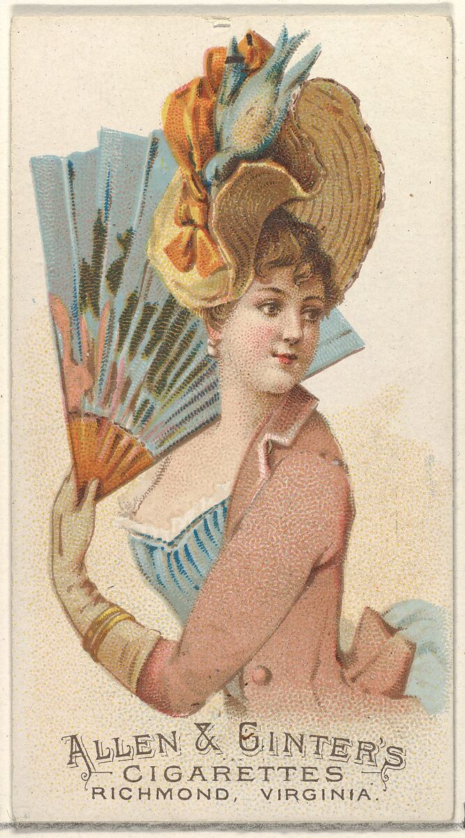 Plate 38, from the Fans of the Period series (N7) for Allen & Ginter Cigarettes Brands, Issued by Allen &amp; Ginter (American, Richmond, Virginia), Commercial color lithograph 