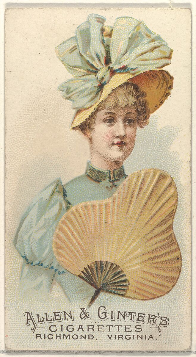 Plate 39, from the Fans of the Period series (N7) for Allen & Ginter Cigarettes Brands, Issued by Allen &amp; Ginter (American, Richmond, Virginia), Commercial color lithograph 