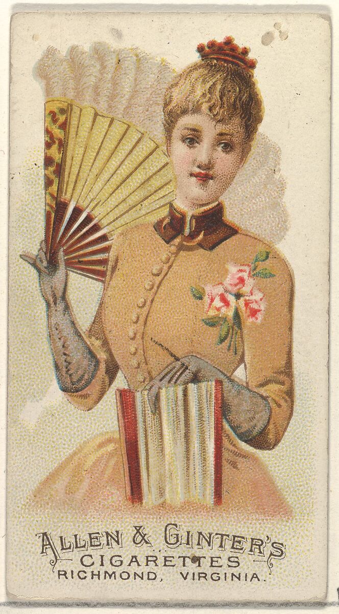 Plate 41, from the Fans of the Period series (N7) for Allen & Ginter Cigarettes Brands, Issued by Allen &amp; Ginter (American, Richmond, Virginia), Commercial color lithograph 