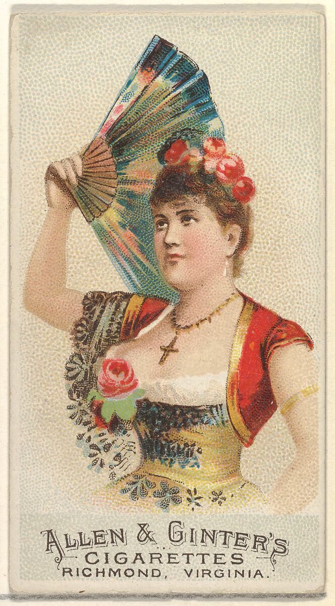 Plate 42, from the Fans of the Period series (N7) for Allen & Ginter Cigarettes Brands, Issued by Allen &amp; Ginter (American, Richmond, Virginia), Commercial color lithograph 