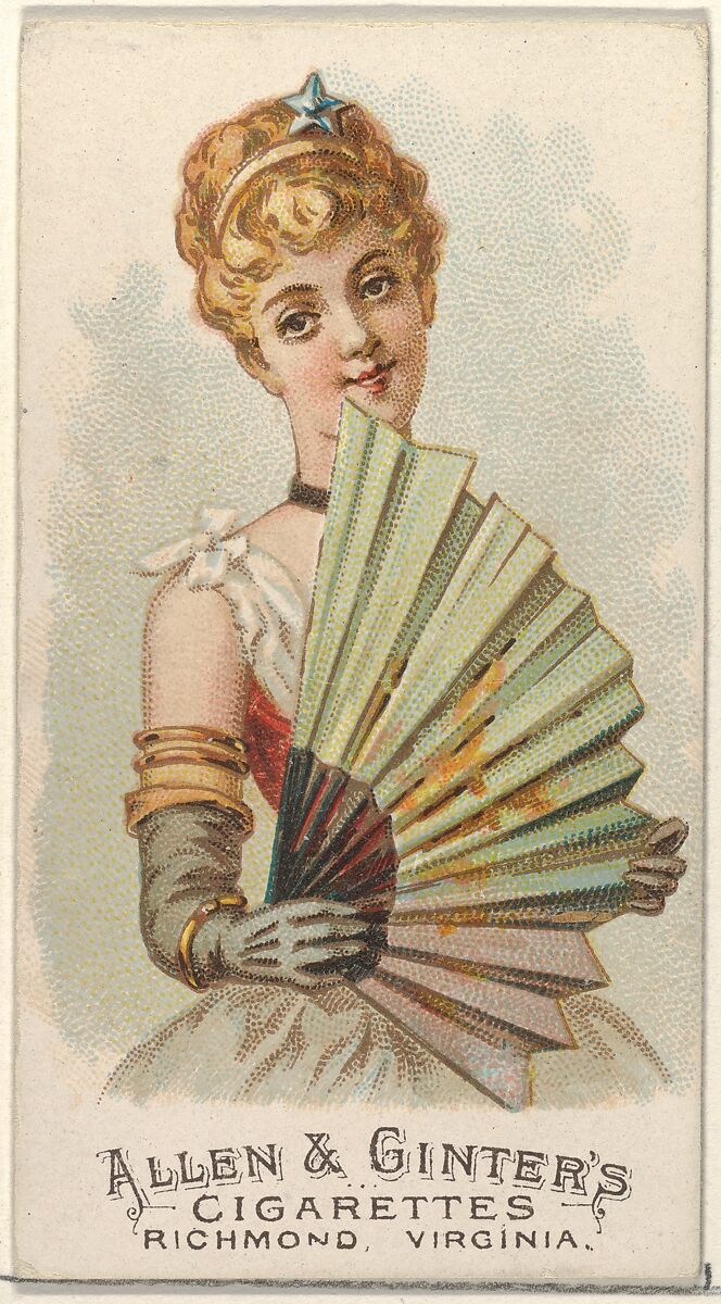Plate 49, from the Fans of the Period series (N7) for Allen & Ginter Cigarettes Brands, Issued by Allen &amp; Ginter (American, Richmond, Virginia), Commercial color lithograph 