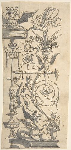 Album or Scrapbook with Grotesque Designs Copied after Prints