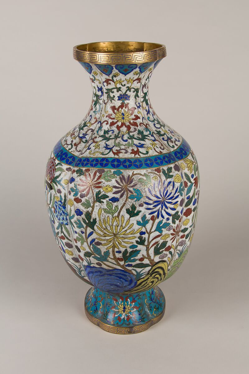 Vase, Cloisonné enamel on copper, China