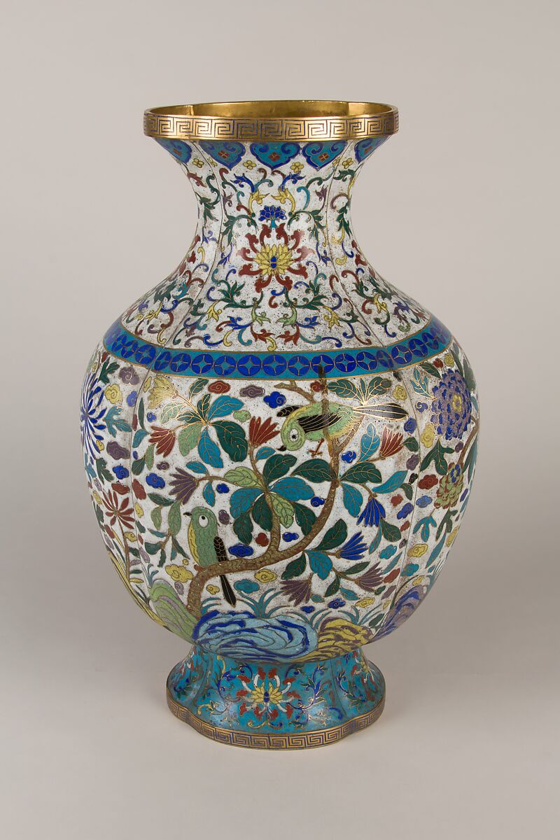 Vase, Cloisonné enamel on copper, China
