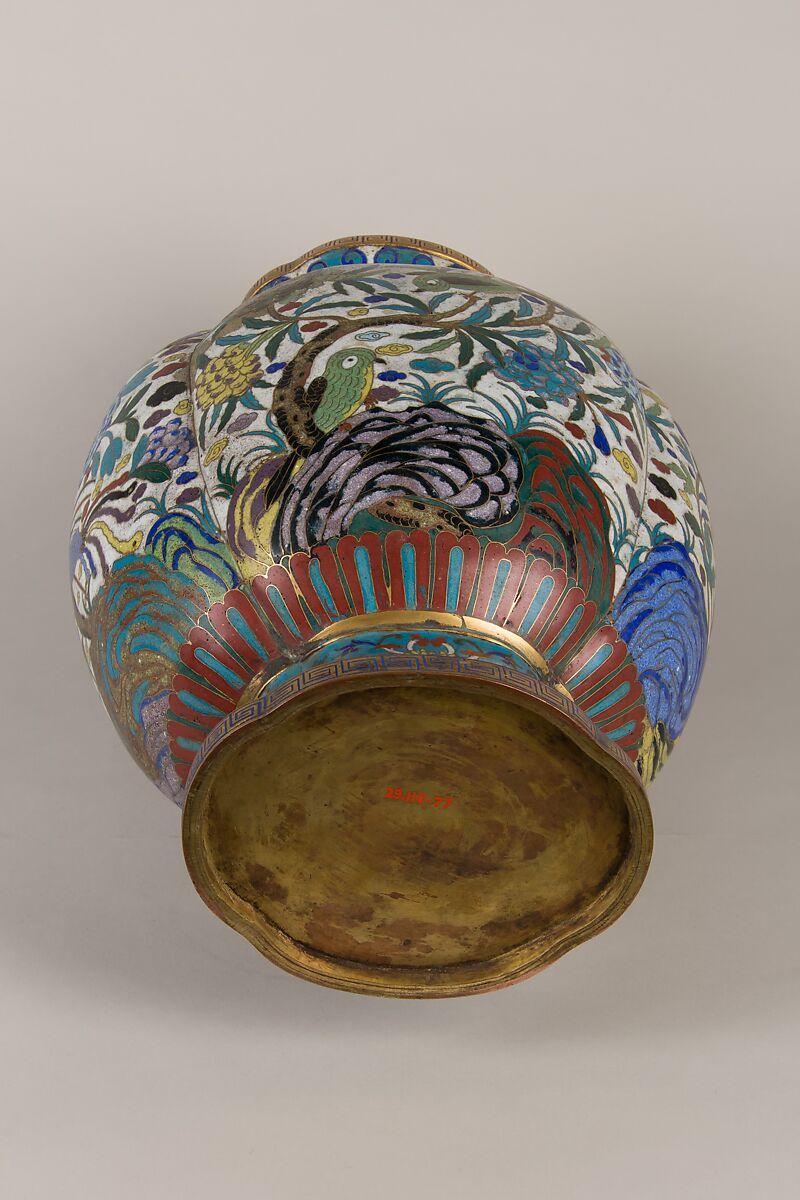Vase, Cloisonné enamel on copper, China