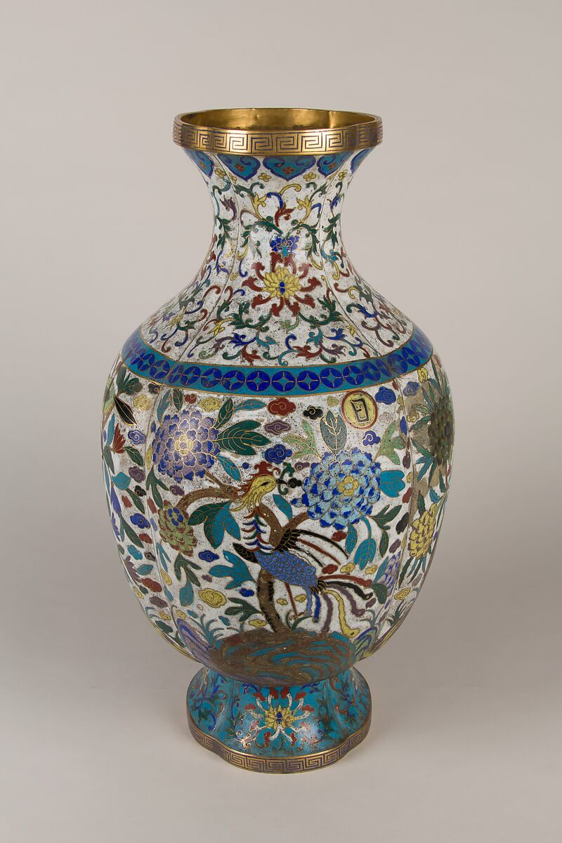 Vase, Cloisonné enamel on copper, China