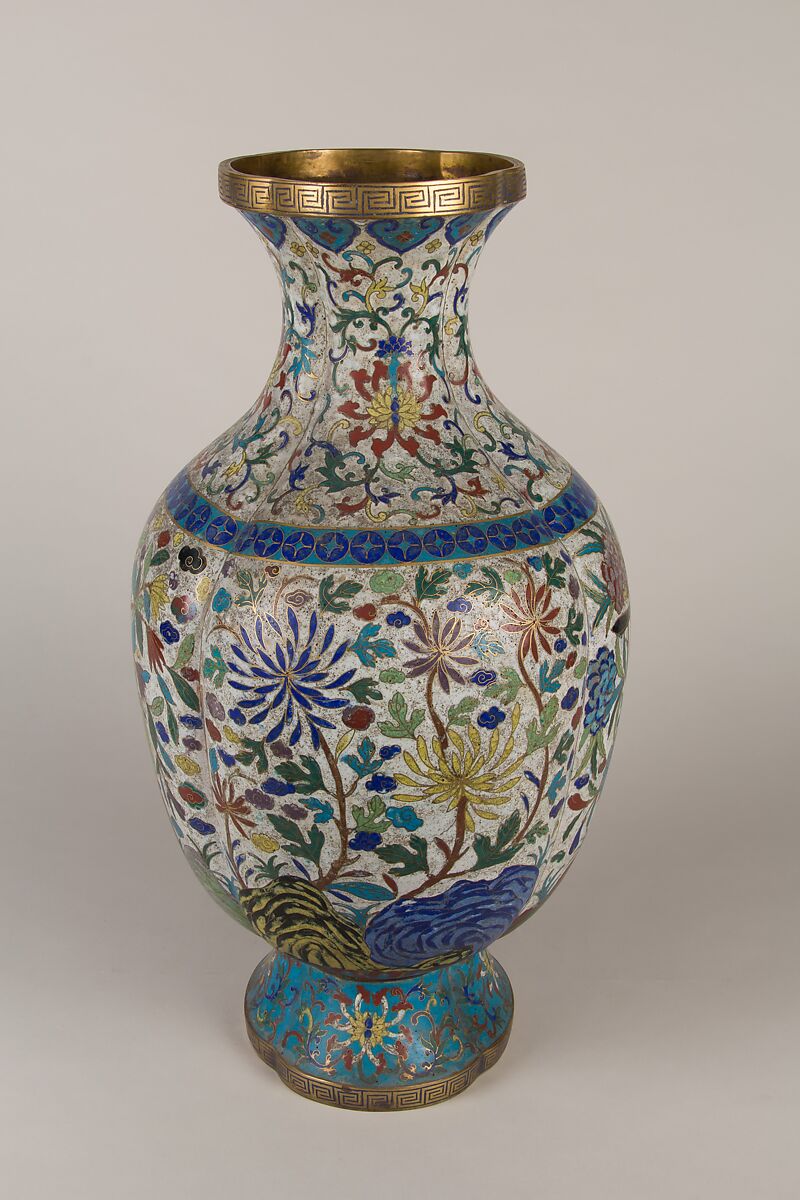 Vase, Cloisonné enamel on copper, China