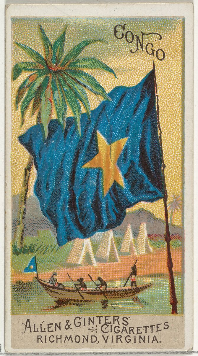 Congo, from Flags of All Nations, Series 2 (N10) for Allen & Ginter Cigarettes Brands, Issued by Allen &amp; Ginter (American, Richmond, Virginia), Commercial color lithograph 