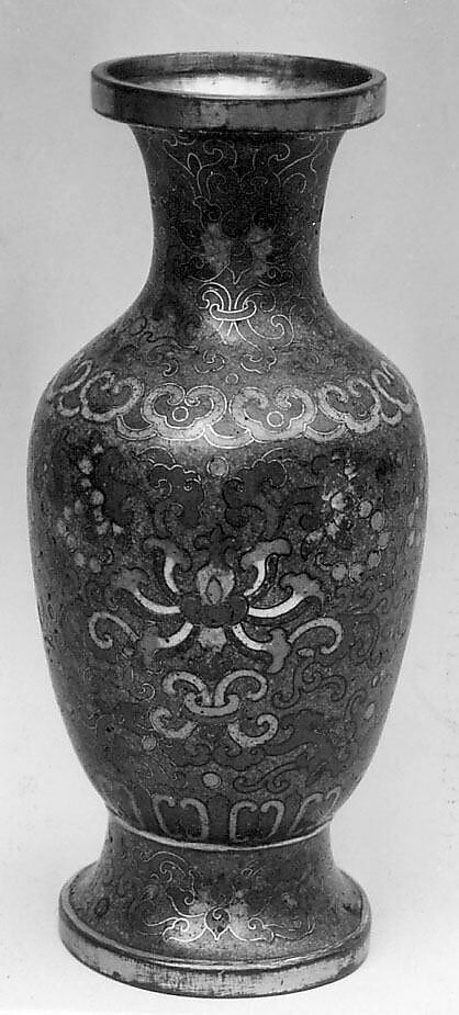 Vase, Cloisonné enamel on copper, China 