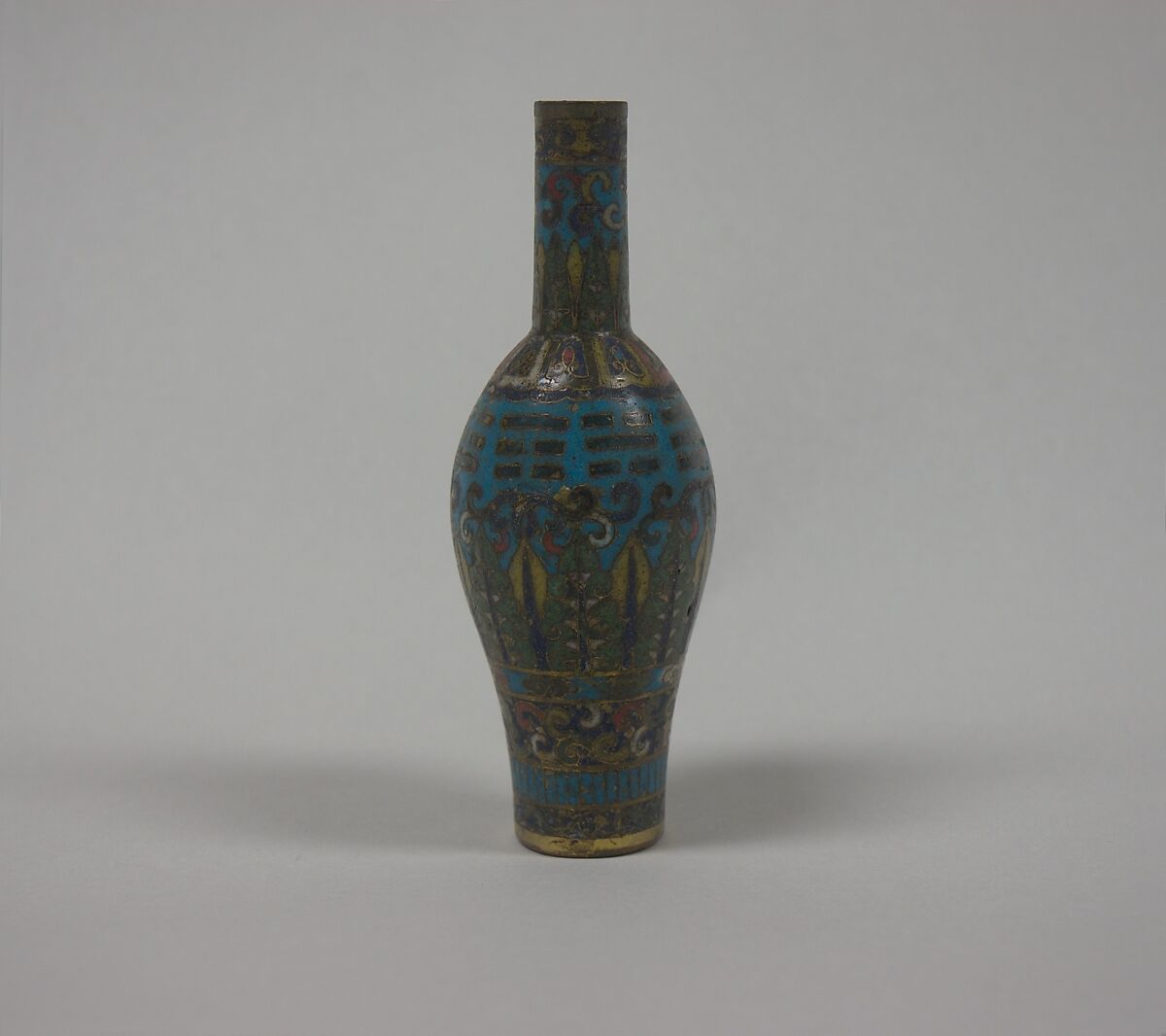 Bottle, Cloisonné enamel on copper, China