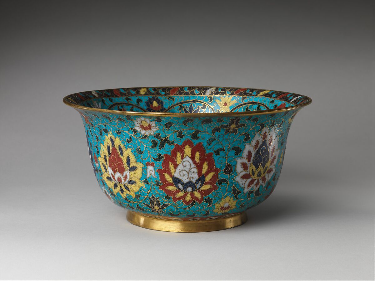 Bowl with the Eight Buddhist Treasures, Cloisonné enamel, China