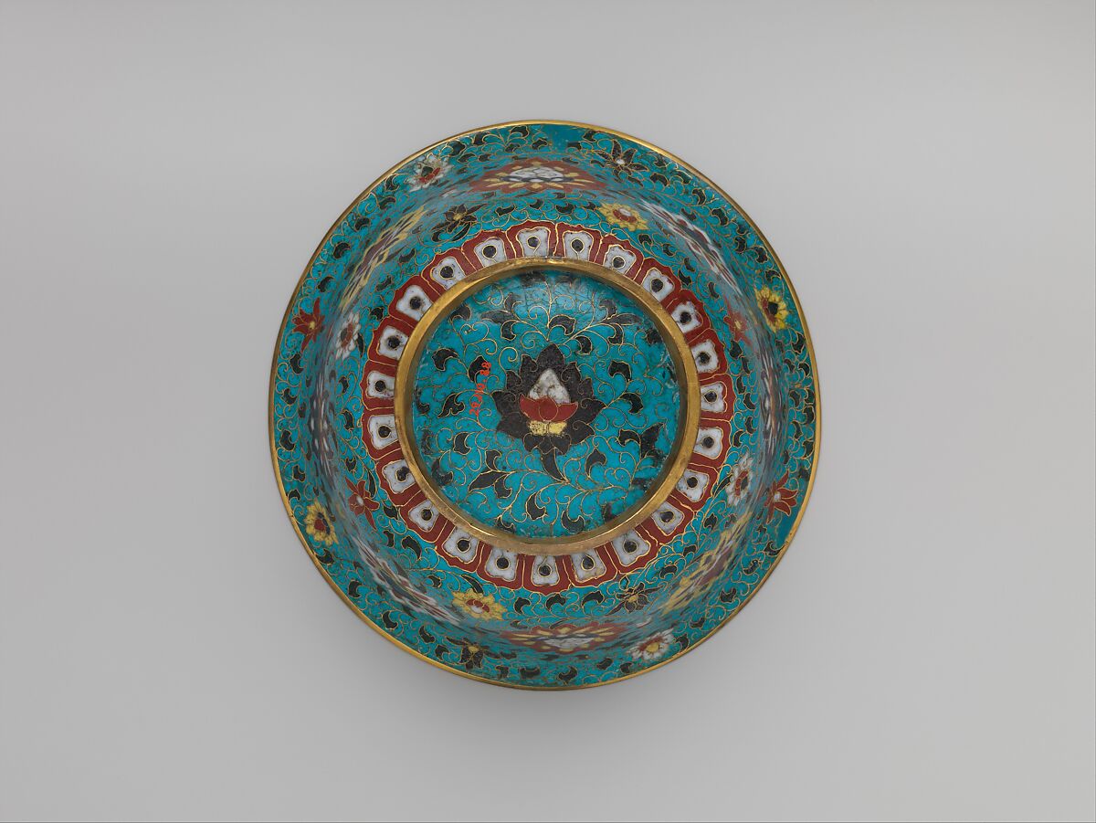 Bowl with the Eight Buddhist Treasures, Cloisonné enamel, China
