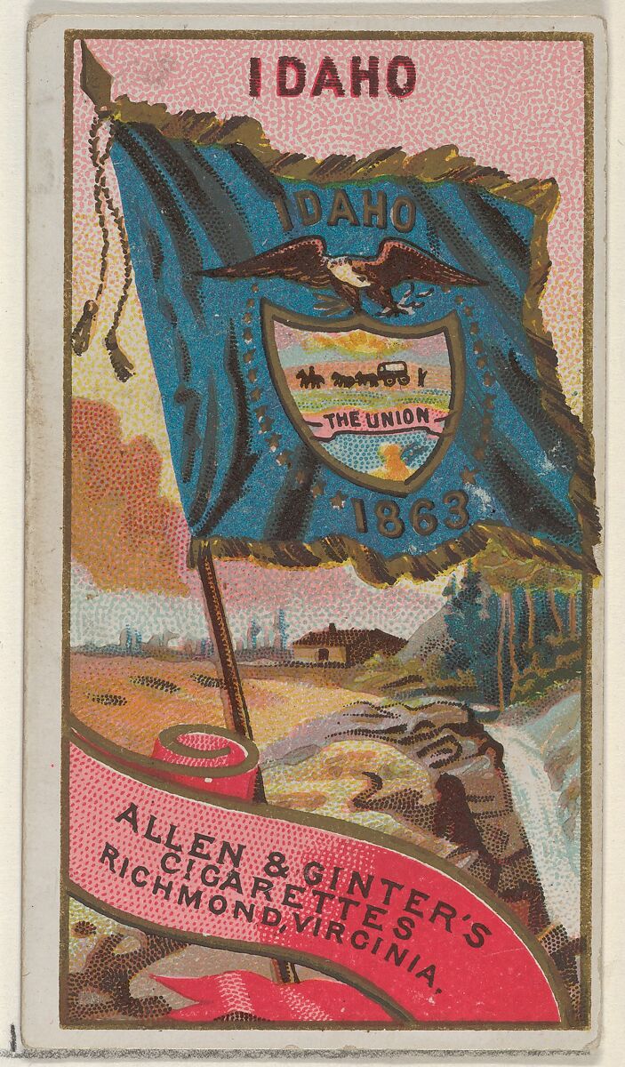 Idaho, from Flags of the States and Territories (N11) for Allen & Ginter Cigarettes Brands, Issued by Allen &amp; Ginter (American, Richmond, Virginia), Commercial color lithograph 